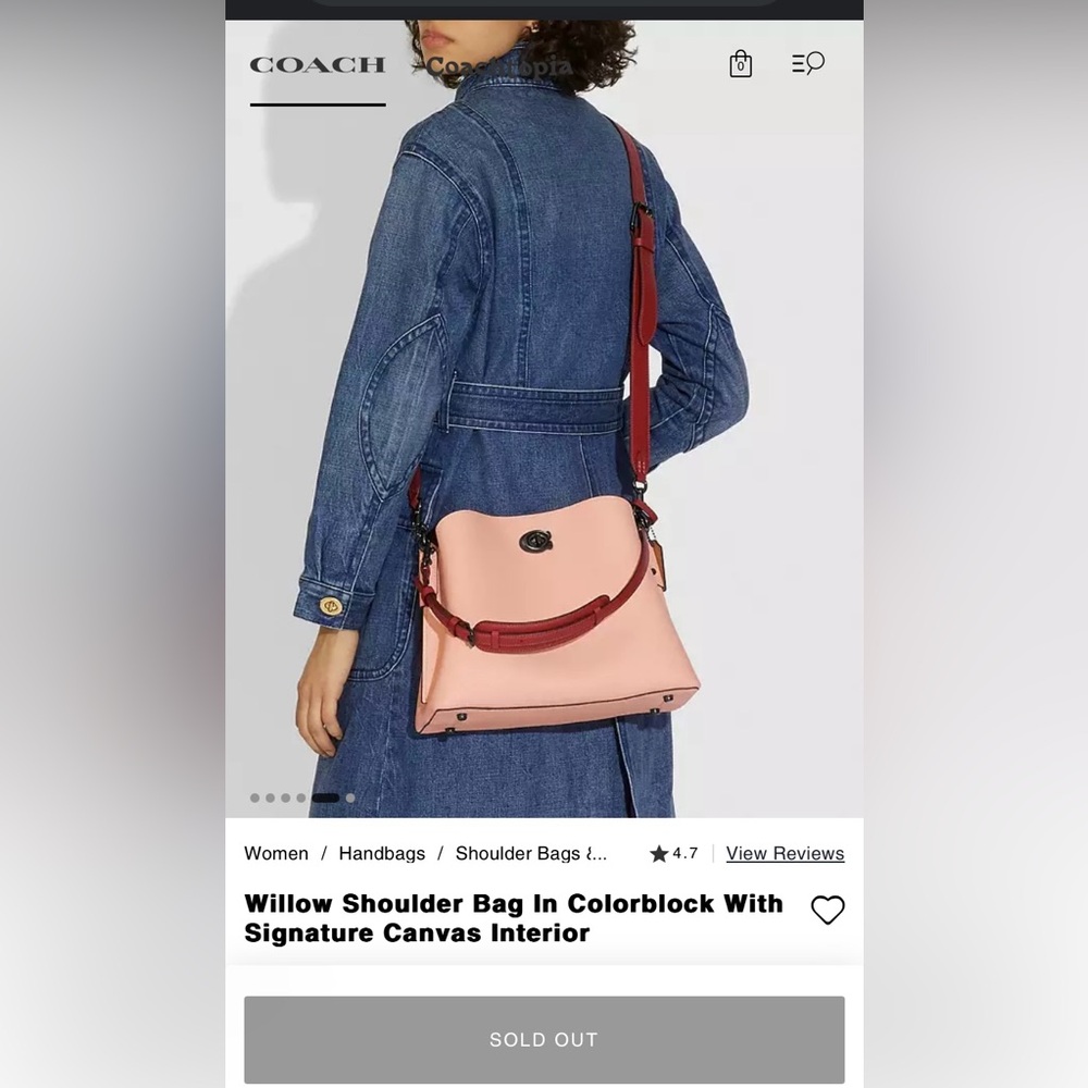 Coach Willow shoulder bag & Coach leather skinny wallet